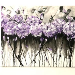 Purple flowers painting